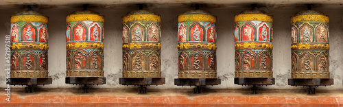 Pattern - Buddhist Meditation prayer wheel in Kathmandu, Swoyamb