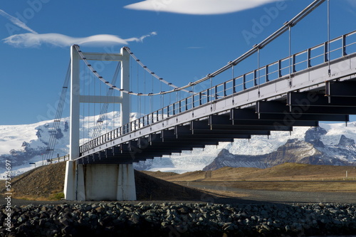 Glacial River Bridge spans That Jokulsarlon, Iceland