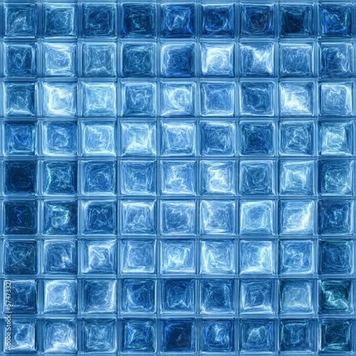 Blue glass mosaic