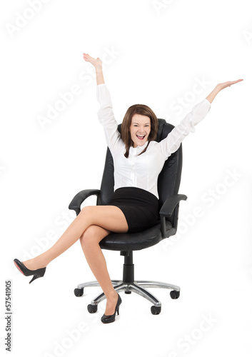 kobieta biznesu na fotelu