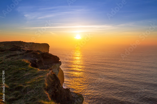Cliffs of Moher at sunset in Co. Clare, Ireland