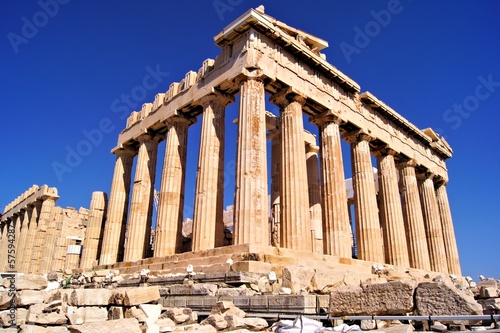 The ancient Parthenon, the Acropolis, Athens, Greece