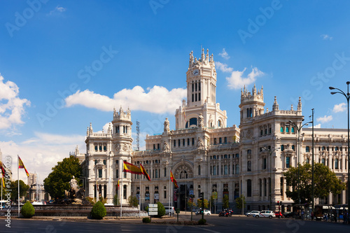 Palace of Communication in sunny day. Madrid, Spain
