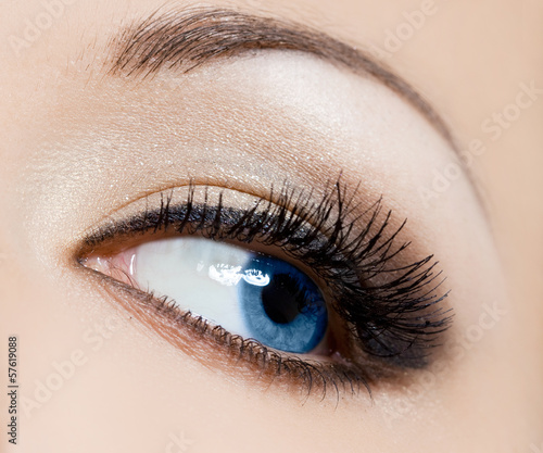 close-up of beautiful womanish eye