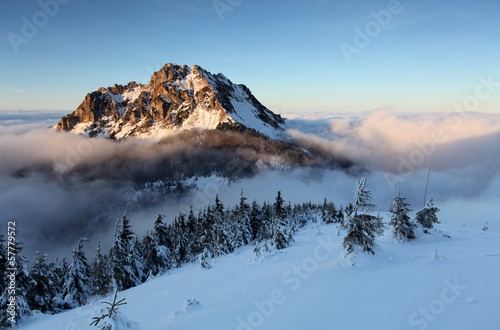 Mount Rozsutec at winter