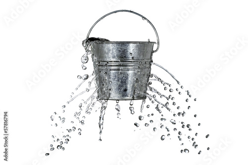 bucket with holes