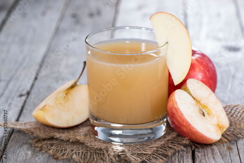 Glass filled with fresh Apple Juice