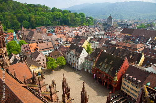 Buildings in Freiburg im Breisgau city, Germany