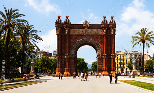  View of Arc de Triomf in Barcelona