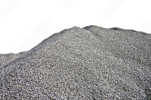 Gray Gravel Hill - White Background