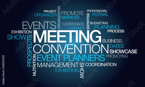 Events meeting convention event planner word tag cloud