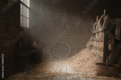 Scenery in the village barn studio