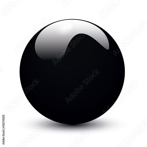 Black glossy ball