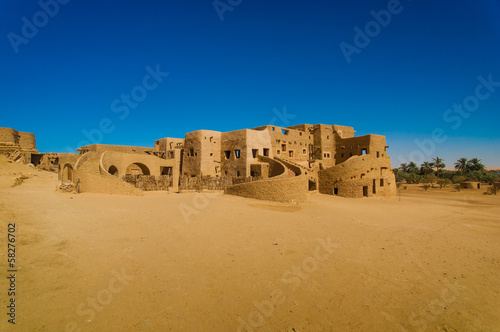 Berber style traditional building in Siwa Oasis Egypt