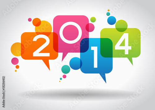 Vector 2014 Happy New Year background.