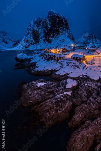lofoten island during winter time