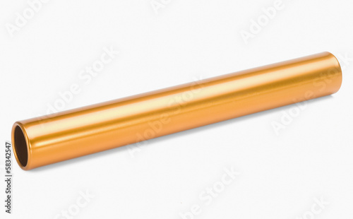 Close-up of a relay baton