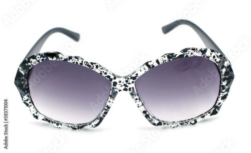 Black and clear splash paint splatter pattern sunglasses