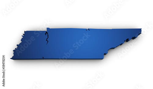 Map Of Tennessee 3d Shape