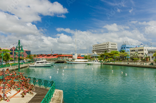 Boats Moored to the Quay at Bridgetown Harbour