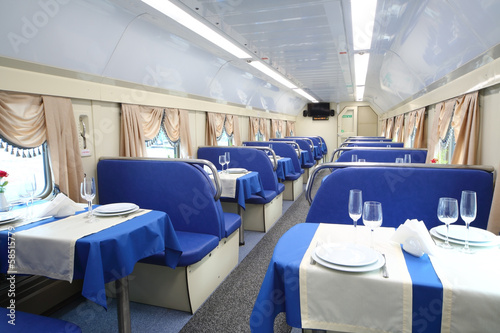 The restaurant in the train
