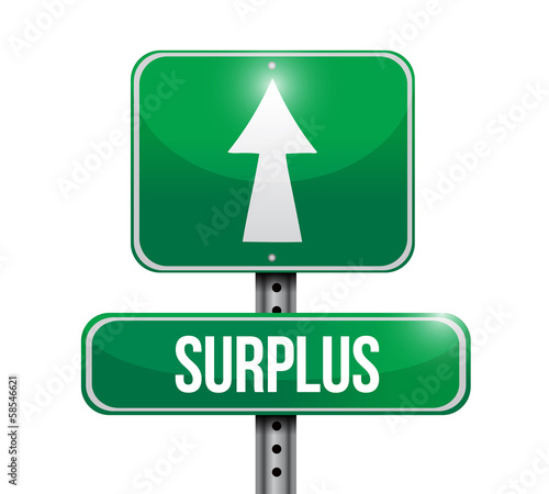 surplus road sign illustration