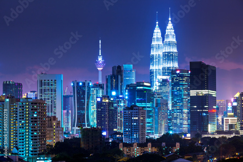 Kuala Lumpur skyline at night