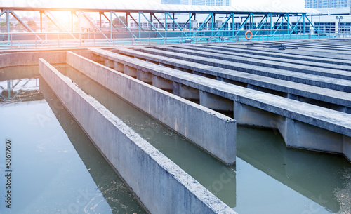 Modern urban wastewater treatment plant