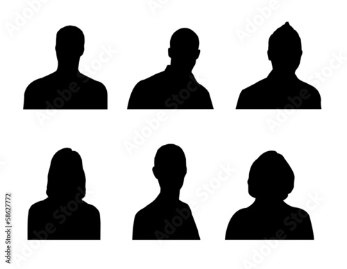 silhouettes noires - avatars
