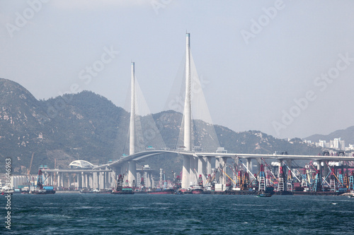 Stonecutters Bridge in Hong Kong, China