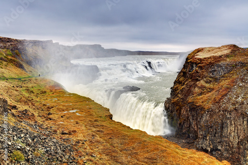 Gullfoss waterfall , Iceland