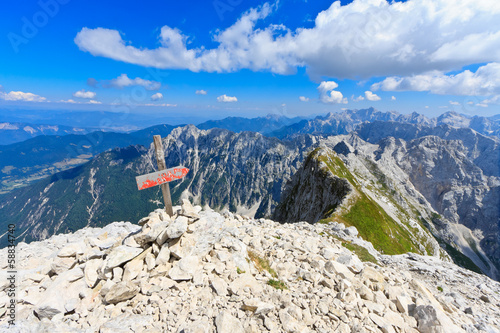 Montaz mountain on Slovenian-Italian border