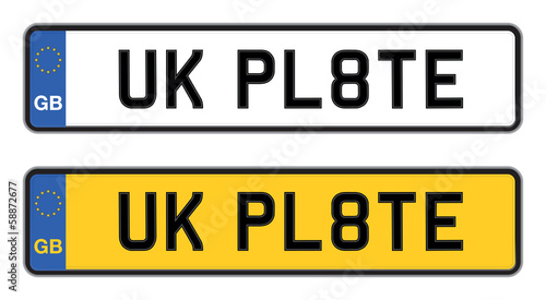 uk number plate