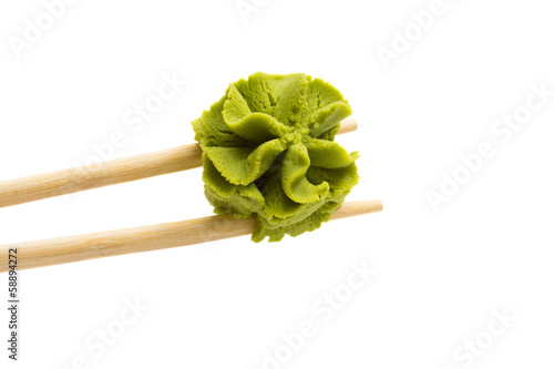 Wasabi isolated on white background