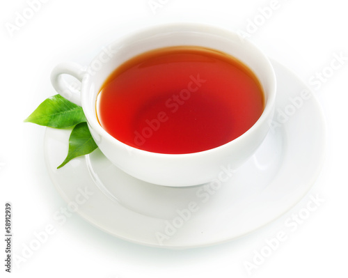 Cup of fresh hot black tea
