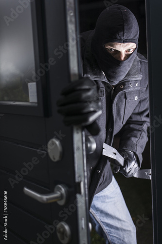 burglar breaking in