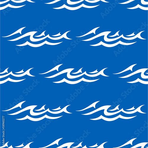 Seamless pattern with water waves