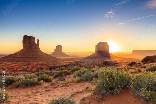 Monument Valley twilight, AZ, USA