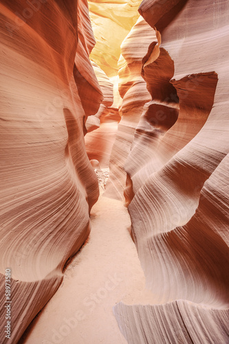 Vertical view of the famous Antelope Canyon