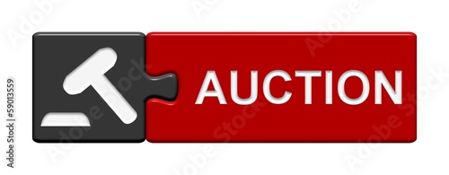 Puzzle-Button grau rot: Auction