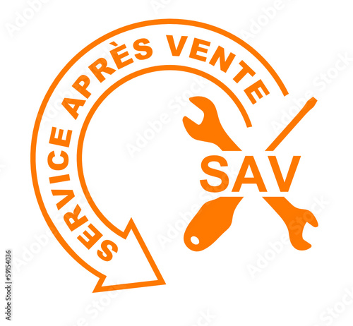 service après vente flèche orange