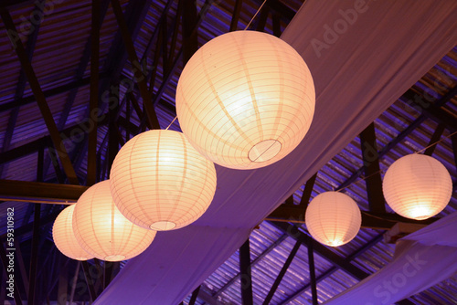 lamps and paper lanterns decoration 