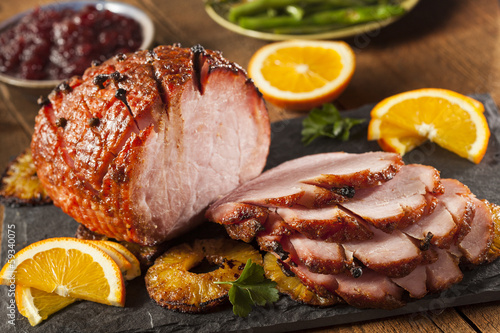 Traditional Sliced Honey Glazed Ham