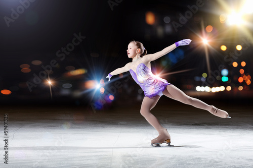 Little girl figure skating