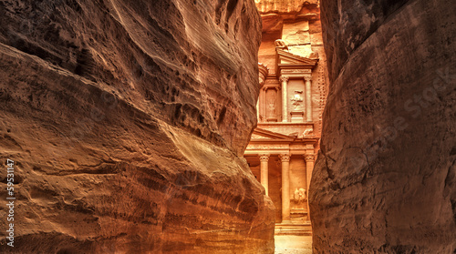 Siq in Ancient City of Petra, Jordan