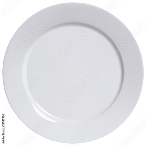 Plate empty, isolated. Vector illustration