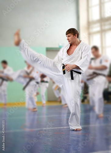Lesson in karate school