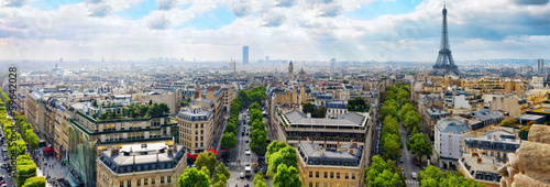 View of Paris from the Arc de Triomphe. .Paris. France.