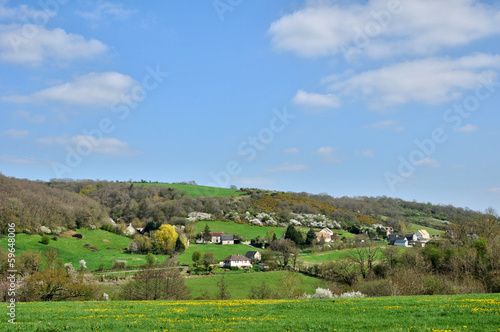 France, picturesque landscape near Thury Harcourt in Normandie