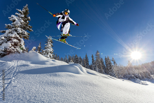 salto in neve fresca